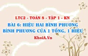 Hằng đẳng thức Hiệu hai bình phương, bình phương của 1 tổng, 1 hiệu? Toán 8 bài 6 kn1c2b6